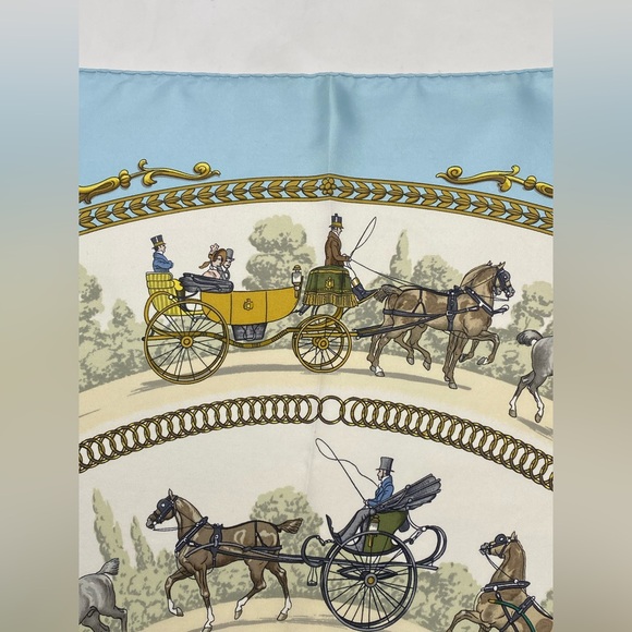 Hermes Vinatge Scarf La Promenade De Longcgamps Carre 90 Ledoux - Picture 12 of 16